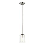 Elmwood Park Mini Pendant - Brushed Nickel / Satin Etched