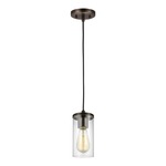 Zire Mini Pendant - Brushed Oil Rubbed Bronze / Clear