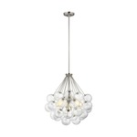 Bronzeville Pendant - Brushed Nickel / Clear Seeded