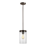 Zire Pendant - Brushed Oil Rubbed Bronze / Clear