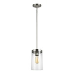 Zire Pendant - Brushed Nickel / Clear