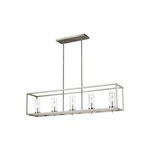 Zire Linear Pendant - Brushed Nickel / Clear