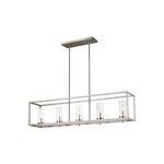 Zire Linear Pendant - Brushed Nickel / Clear