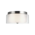 Elmwood Park Ceiling Light Fixture - Brushed Nickel / Satin Etched