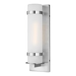 Alban Outdoor Wall Sconce - Satin Aluminum / Opal