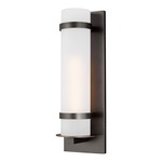 Alban Outdoor Wall Sconce - Antique Bronze / Opal