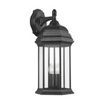 Sevier Outdoor Wall Light - Black / Clear
