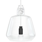 Knot Large Pendant - White / Clear