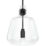 Knot Large Pendant - Black / Clear