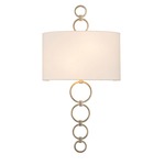 Carlyle Wall Sconce - Champagne Silver Leaf / Off White