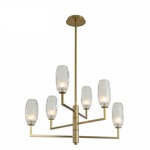 June Chandelier - Winter Brass / Frosted