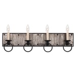 Laramie Bathroom Vanity Light - Black Iron