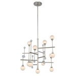 Mercer Chandelier - Polished Nickel / White