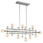 Mercer Linear Pendant - Polished Nickel / White