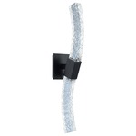 Athena Wall Sconce - Matte Black / Firenze Clear