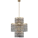 Caretta Chandelier - Antique Brass / Firenze Clear