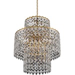 Caretta Chandelier - Antique Brass / Firenze Clear