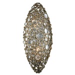 Ciottolo 8 Inch Wall Sconce - Brushed Champange Gold / Firenze Clear