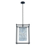 Joni Foyer Pendant - Matte Black / Firenze Clear