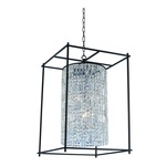 Joni Foyer Pendant - Matte Black / Firenze Clear