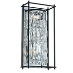 Joni Wall Sconce - Matte Black / Firenze Clear