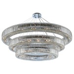 Rondelle 3 Tier Pendant - Chrome / Firenze Clear