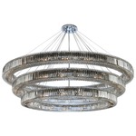 Rondelle 3 Tier Pendant - Chrome / Firenze Clear