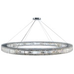 Rondelle Pendant - Chrome / Clear