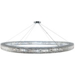 Rondelle Pendant - Chrome / Clear