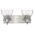 Hines Bathroom Vanity Light - Pewter / Seeded