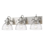 Hines Bathroom Vanity Light - Pewter / Seeded