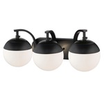 Dixon Bathroom Vanity Light - Black / Opal