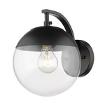 Dixon Wall Sconce - Black / Clear