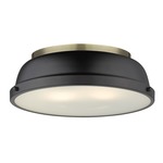 Duncan Ceiling Light Fixture - Aged Brass / Matte Black