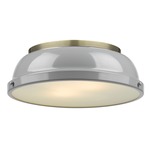 Duncan Ceiling Light Fixture - Aged Brass / Gray