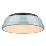 Duncan Ceiling Light Fixture - Black / Seafoam
