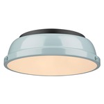 Duncan Ceiling Light Fixture - Black / Seafoam