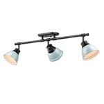 Duncan Semi Flush Track Light - Black / Seafoam