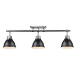 Duncan Semi Flush Track Light - Chrome / Matte Black