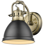 Duncan Wall Light - Aged Brass / Matte Black / Matte Black