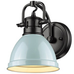 Duncan Wall Light - Black / Seafoam / Seafoam