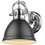 Duncan Wall Light - Chrome / Matte Black / Matte Black