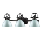 Duncan Bathroom Vanity Light - Black / Seafoam