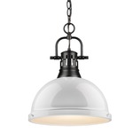 Duncan Chain Pendant with Diffuser - Black / White / Frosted