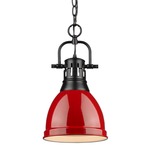 Duncan Chain Pendant - Black / Red