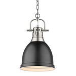 Duncan Chain Pendant - Pewter / Matte Black