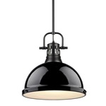 Duncan Downrod Pendant - Matte Black / Black