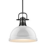 Duncan Downrod Pendant - Black / White