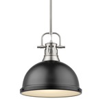 Duncan Downrod Pendant - Pewter / Matte Black