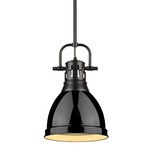 Duncan Downrod Pendant - Matte Black / Black / Black